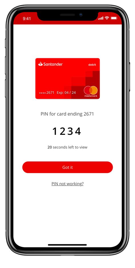 activate santander contactless card|Santander change pin.